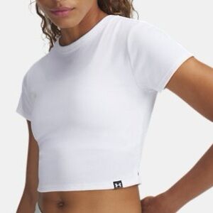 Under Armour Women's UA Rival Rib Baby T-Shirt in White